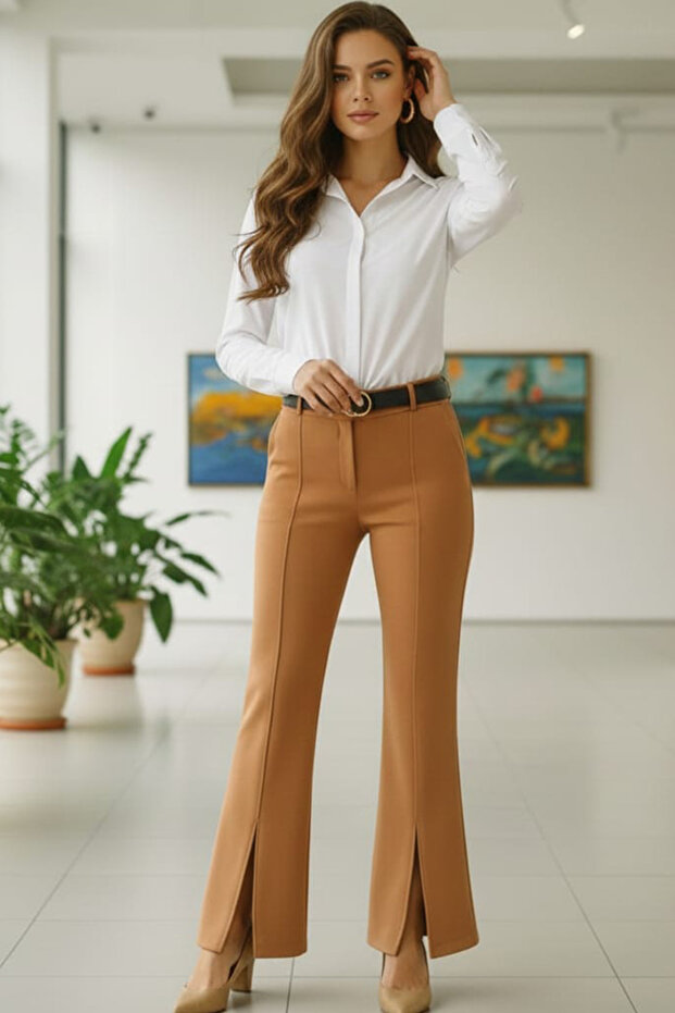 Tan Hijab Pants 1082Tb
