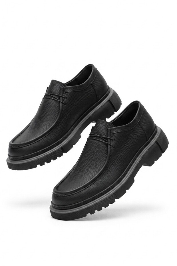 Castle premium thick sole casual men's lace-up classic shoe black