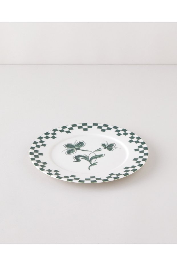Gardenia Porcelain Serving Plate 25 cm Green