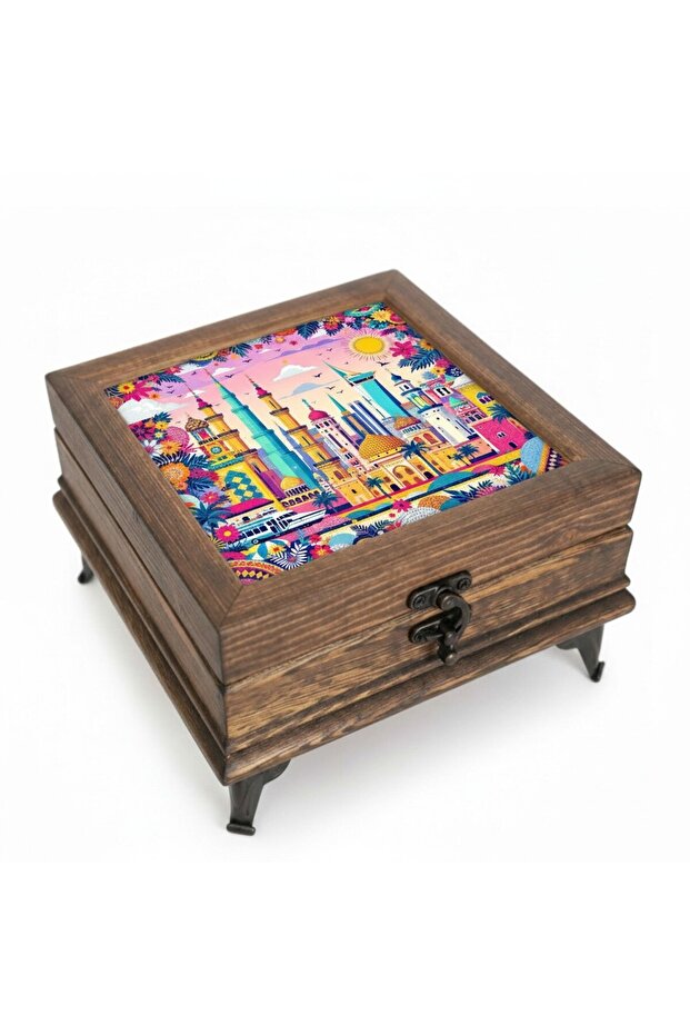 Wooden Storage and Jewelry Boxes Ready for Bahrain, Oman, Qatar, Uae, Kuwait, with 20 Special Patterns and Images