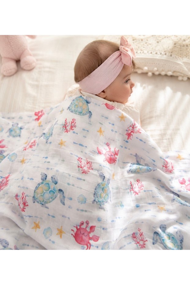Multi-Purpose Muslin Cover & Blanket Set of 2 100% Cotton Oeko-Tex Certified 100*100 cm