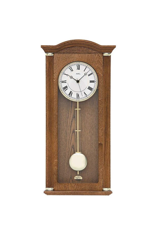 Ceas de perete 5014/4, cuarț, alb, analogic, rustic