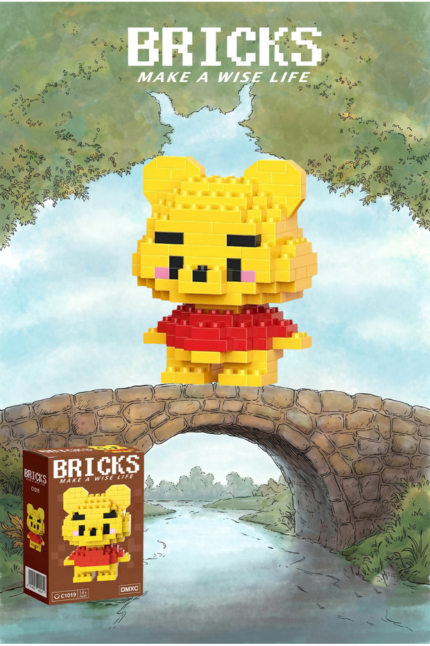 Bricks Winnie the Pooh Puzzle 3D Puzzle Building Toy