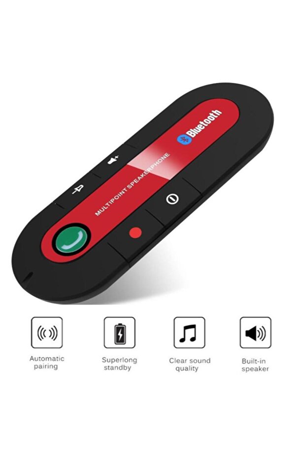 kebidumei Red HOt Sale Wireless Handsfree Car Bluetooth Kit 4.1 Sun Visor Bluetooth Speaker Speakerp