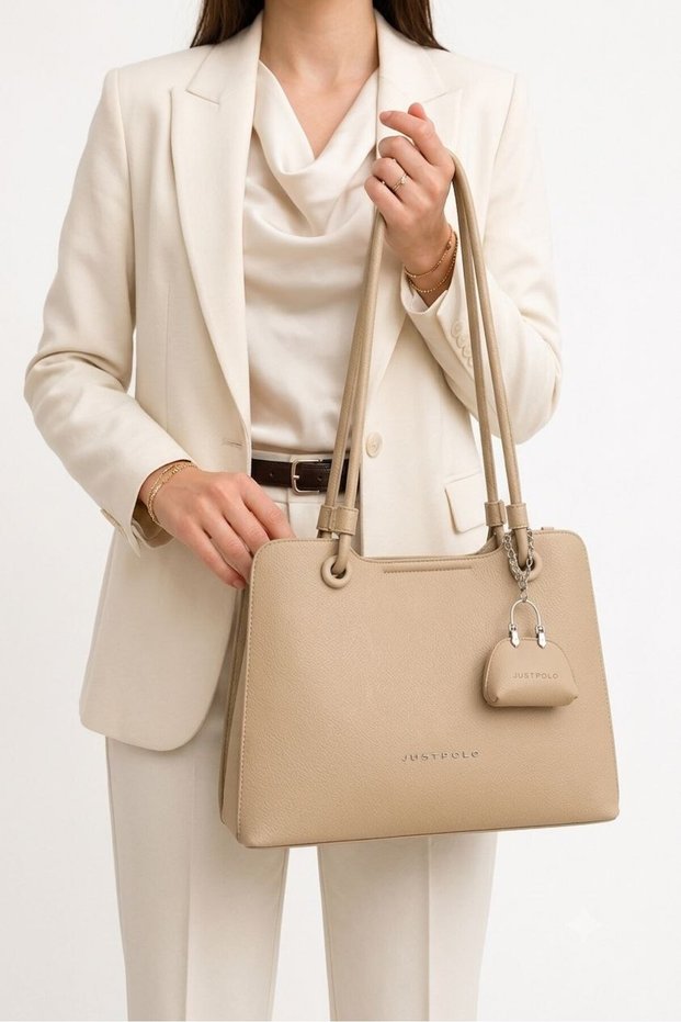 Original Women's Large Size 4 Compartment New Season Shoulder Bag with Imported Accessories