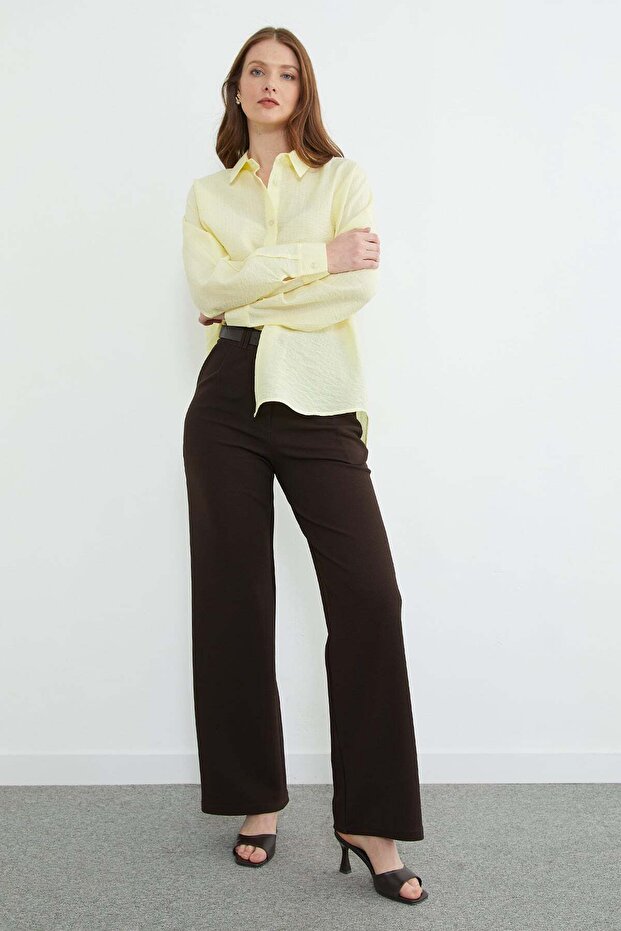 Basic Buttoned Crinkle Shirt - 4