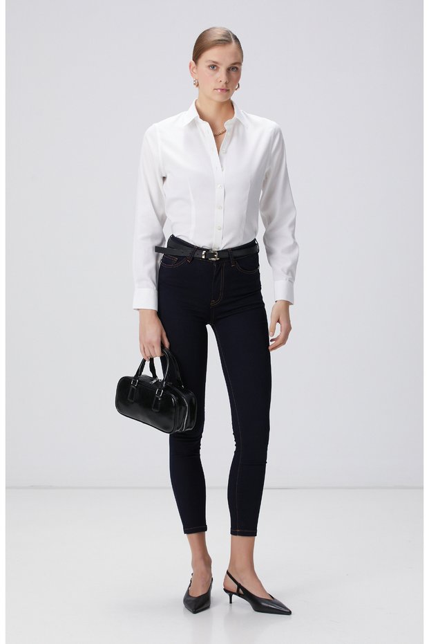 Lacivert Denim Pantolon