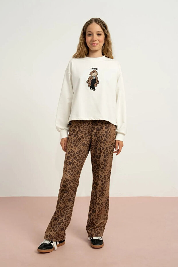 9-15 Years Old Swank Bear Leo Girl's Suit-Latte