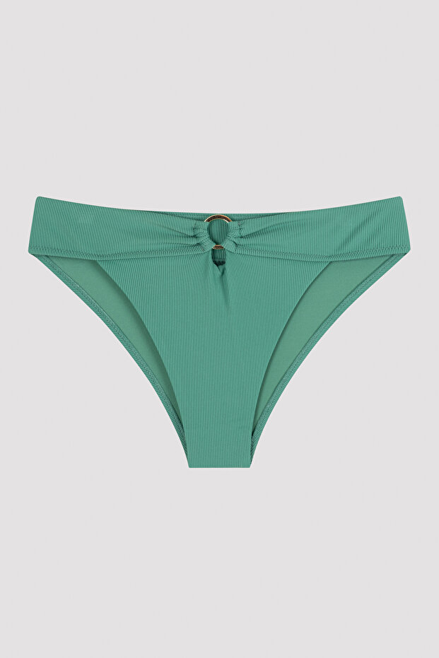 Light Green Meadow Accessory Detailed Bikini Bottom - 3
