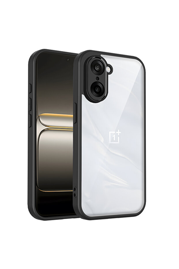 OnePlus Nord CE5 Pc + tpu Black Nord CE5 CPH2719 Case Air Cushion Shockproof Silicone Bumper Clear