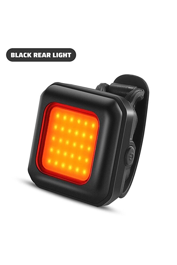 Black x Red WEST BIKING Cycling Mini Front/Rear Lights 250mAh Rechargeable LED High Visibility Taill