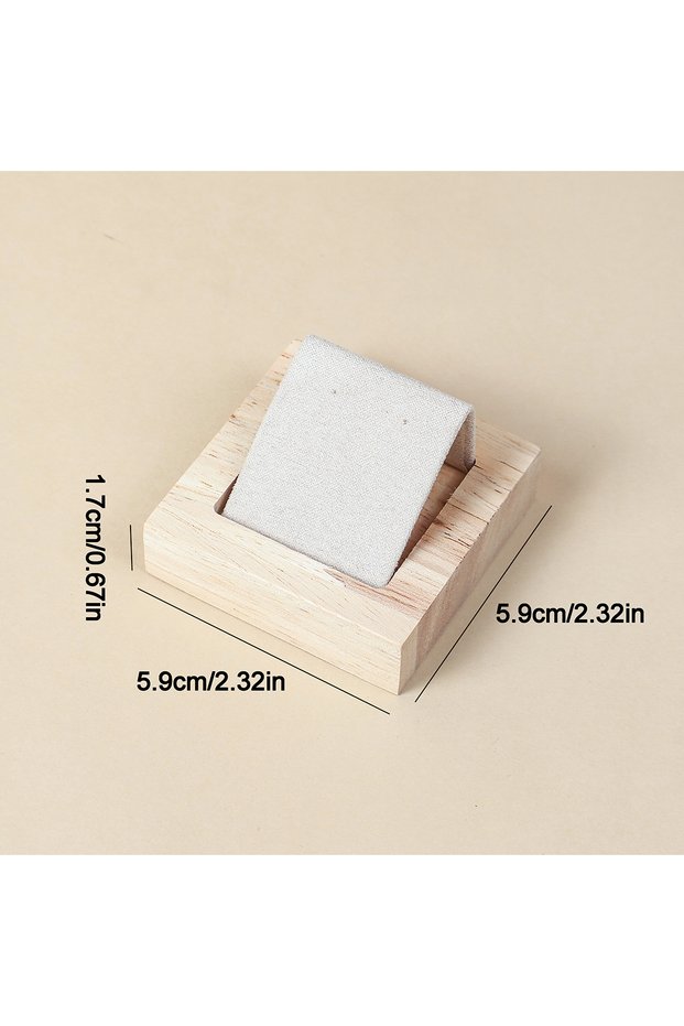 A 1 seat Wood Jewelry Display Rack Pendant Necklace Bracelet Earrings Ring Storage Stand Holder Coun