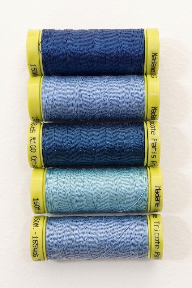 Koton Sewing Thread 5 Different Colors 5x150 Meters Set 1