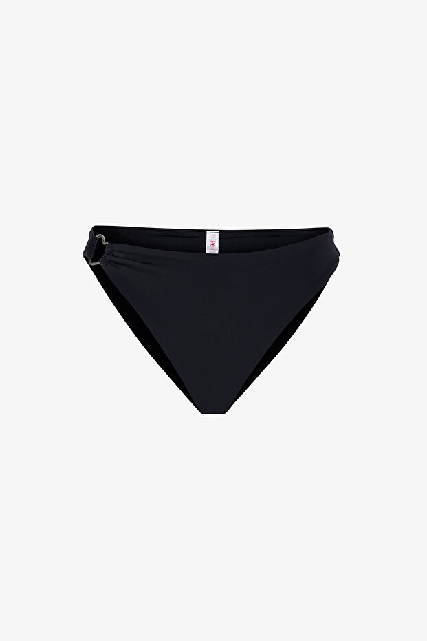 Black Hearth Mid-Waist Bikini Bottom - 5