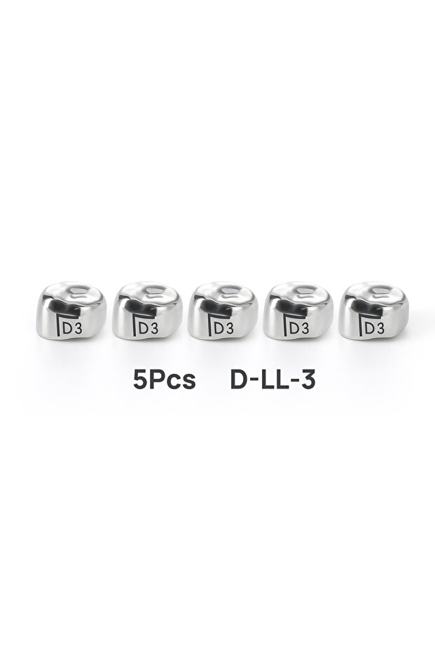 D-LL-3 5PCS Dental Crowns Preformed Metal Crown Stainless Steel Temporary Crowns Dentistry Orthodont