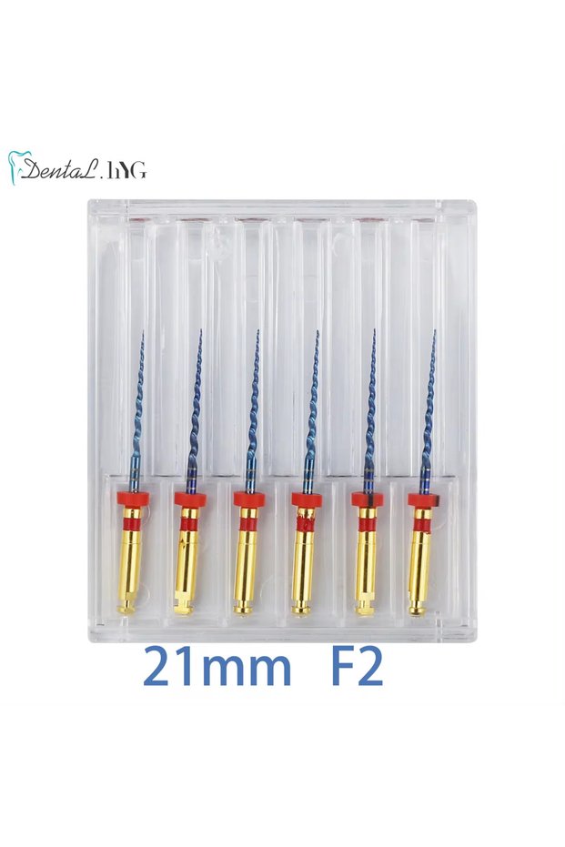 Size 21mm F2 Dental Root Canal File Gold Endo Rotary Super Files Golden Endodontic Files 21mm 25mm N