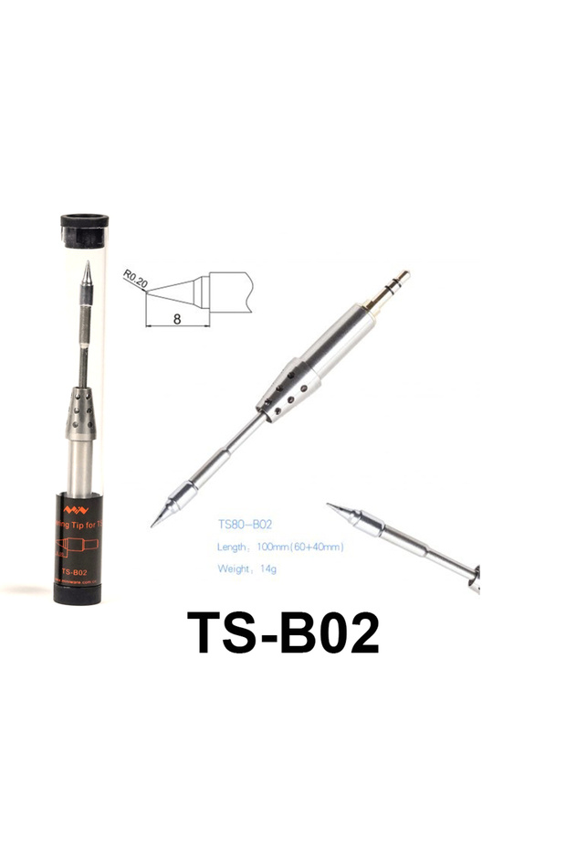 TS-B02 tip MINIWARE TS80P Smart Soldering Iron 30W Type-C OLED Screen Adjustable Temperature CNC Alu