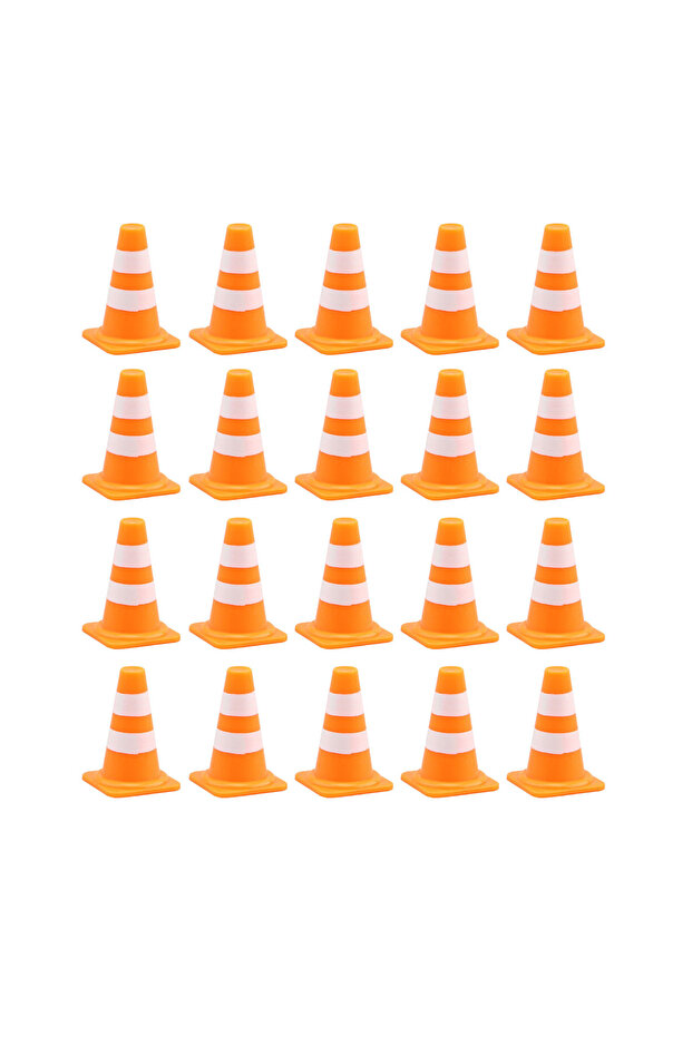 20pcs orange 20pcs Mini Traffic Cones Miniature Traffic Cones Mini Traffic Signs Barricades Signs Tr