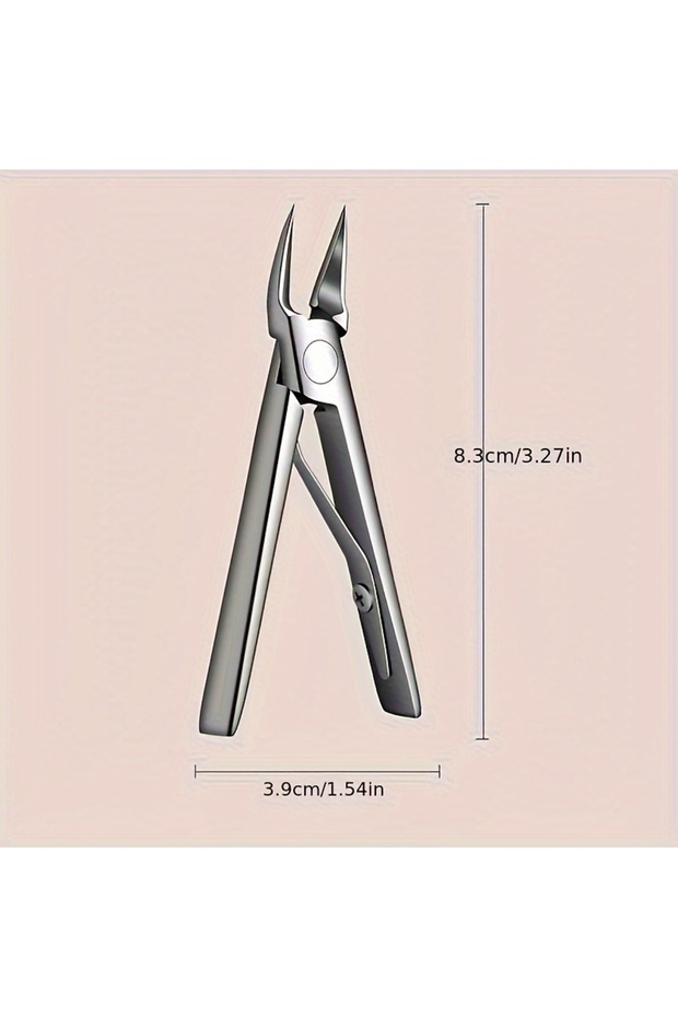 Silvery 1 Piece Thick Nail Professional Nail Clipper with Stainless Steel Body for Nail Care and Rem