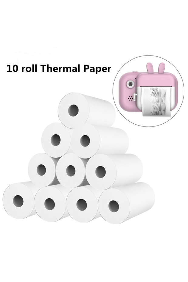 10pcs thermal paper HD Mini Portable Thermal Printer 57mm Self-Adhesive Paper Label Sticker for Phon