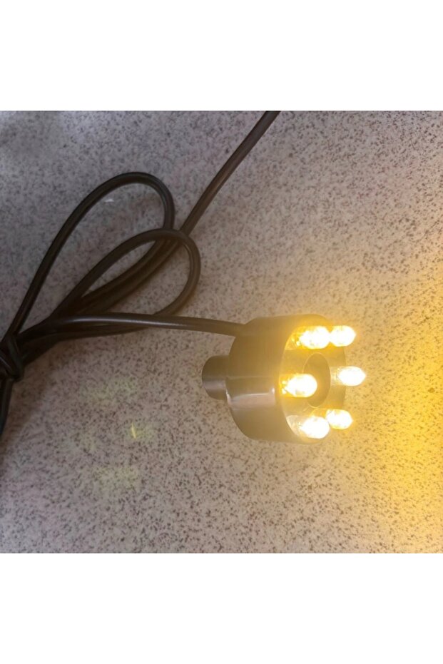 ضوء دافئ بديل، حلقة إضاءة LED بيضاء دافئة بـ 6 مصابيح، 12 فولت لواجهة تيار مستمر أحادية السن، مناسب لعناصر المياه ذات الجهد المنخفض