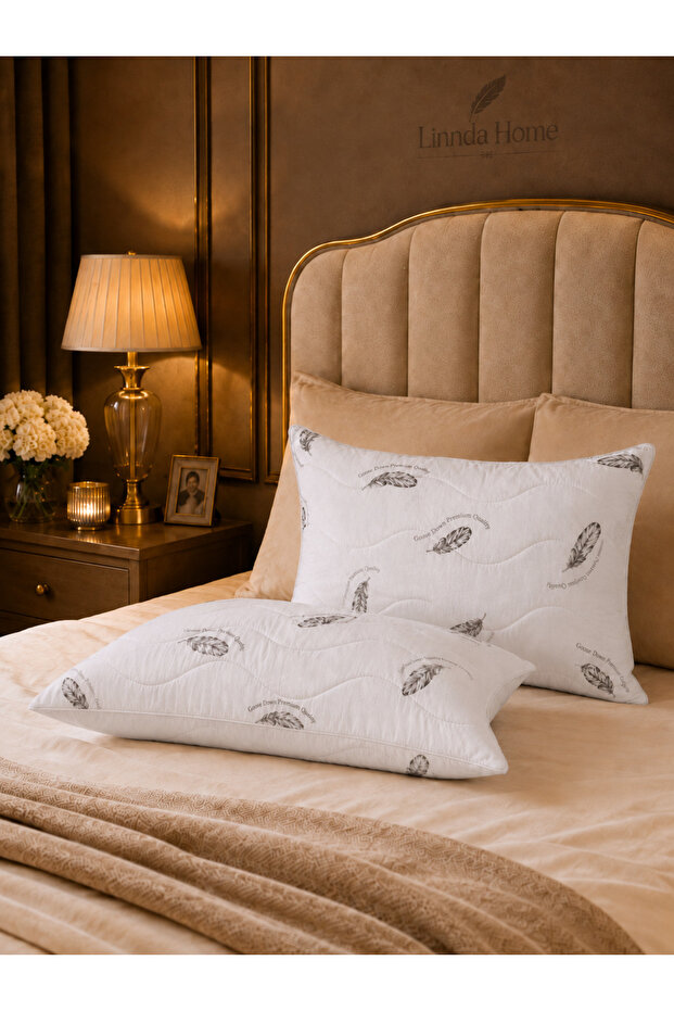 Soft & Comfortable Goose down Pillow Set 2 Pieces