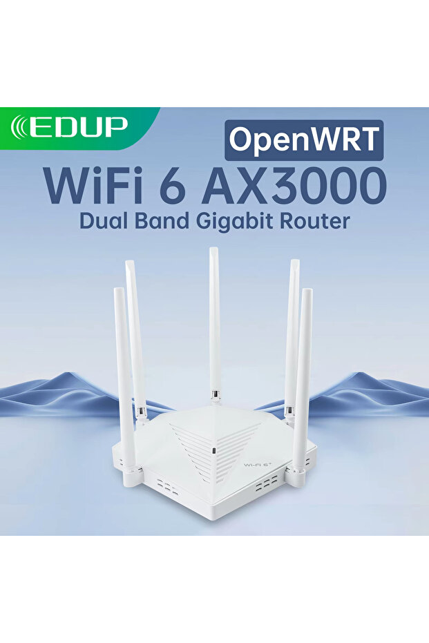 راوتر RT2980WRT EDUP RT2980 AX3000 OpenWRT 3000Mbps ثنائي النطاق 2.4/5 جيجاهرتز جيجابت واي فاي 6 802.11AX MIMO