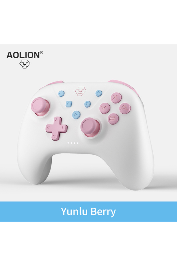 White AOLION Bluetooth Controller for Switch 2/1/PC/iOS/Android Game Pro Gamepad Support Tubro Funct