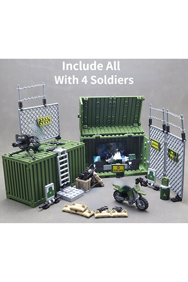 CombatComman-Upgrade MOC مكعبات بناء مركز قيادة القتال الرعدية ألعاب للأطفال C