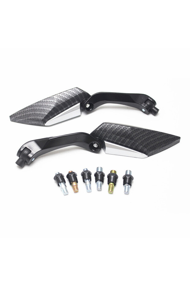 carbon 2PCS Motorcycle RearView Mirror Motorbike 8mm 10mm Side Mirrors Universal Scooters E-bikes Fo