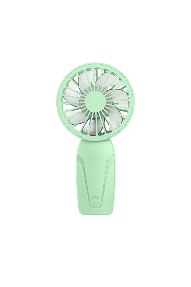 Green Portable Handheld Small Fan ABS Lightweight Cute Appearance USB Rechargeable Mini Fan For On G