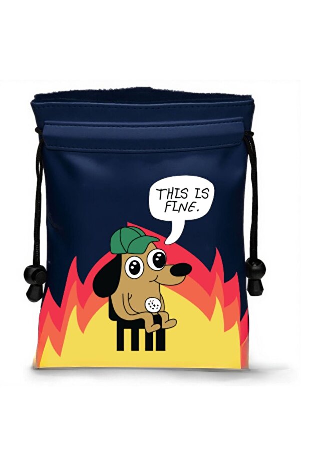 حقيبة جولف مضحكة باللون الأزرق الداكن لحفظ الأغراض الثمينة، تصميم رائع من الجلد الصناعي مع حزام سحب.