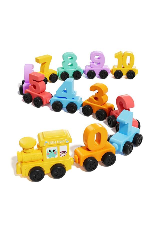 style-1 Wooden Magnetic Number Train Toys Montessori Educational Toy Train Kit Early Cognition Learn