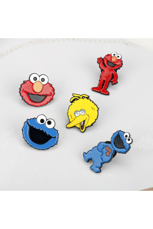 D-537-541-5pcs 5pcs/set Classic Cartoon Enamel Pin Animal Brooches Lapel Pins Badges On Backp