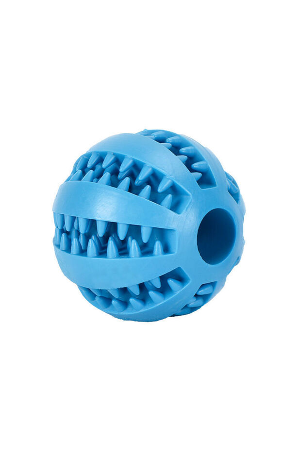 Blue Natural Rubber Pet Dog Toys Dog Chew Toys Tooth Cleaning Treat Ball Extra-tough Interactive Ela