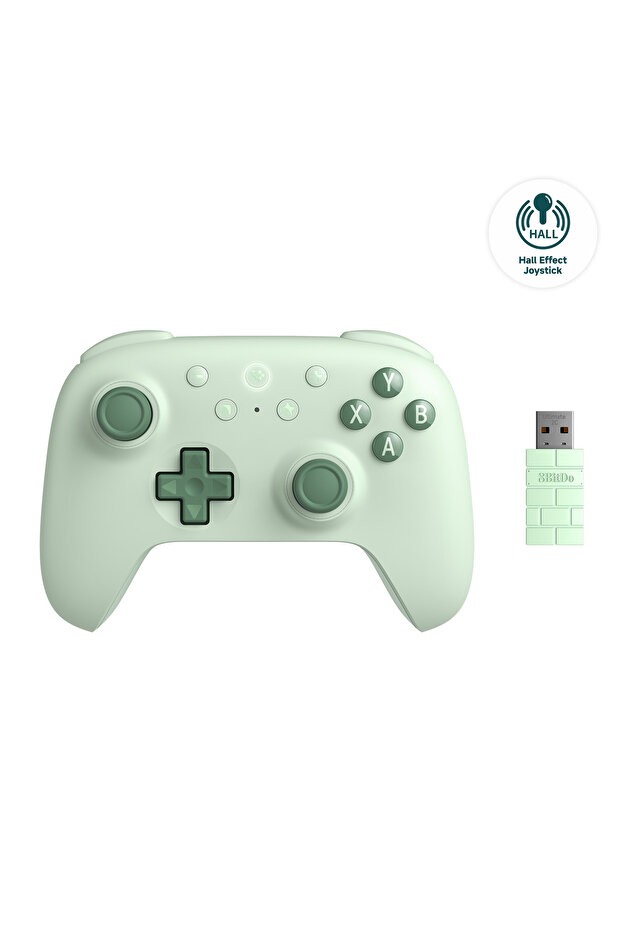 وحدة تحكم الألعاب اللاسلكية 8Bitdo Ultimate 2C باللون الأخضر لأجهزة الكمبيوتر الشخصية، وأنظمة التشغيل Windows 10 و11، وSteam Deck، وRaspberry Pi