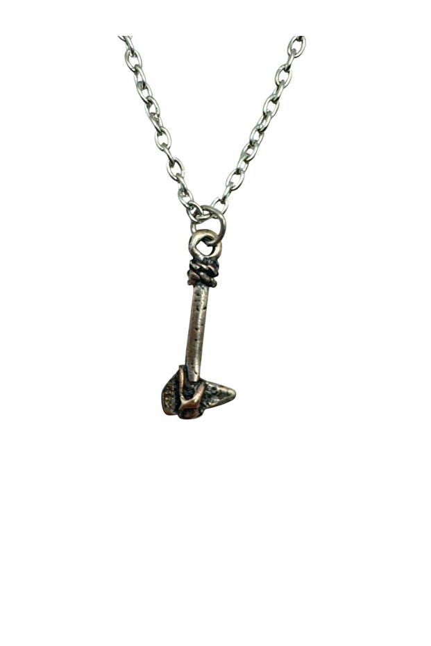 Unisex Necklace with Axe and Native American Hawk Motif – Powerful, Spiritual, and Authentic Design
