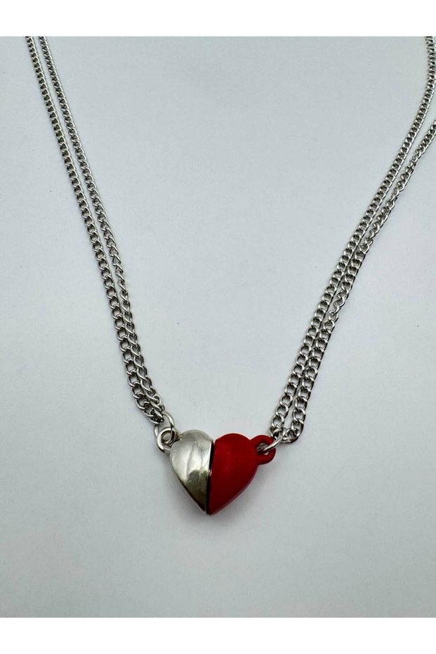 Red Color Magnetic Heart Unisex Necklace – Stylish and Meaningful Design