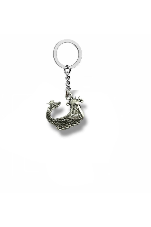Queen of Wisdom – Unisex Metal Keychain with Shahmeran Figure