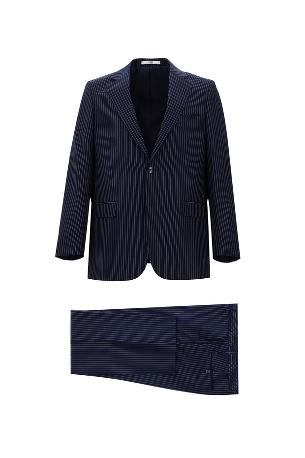 4 Drop Relaxed Fit Comfortable Cut Striped Suit
