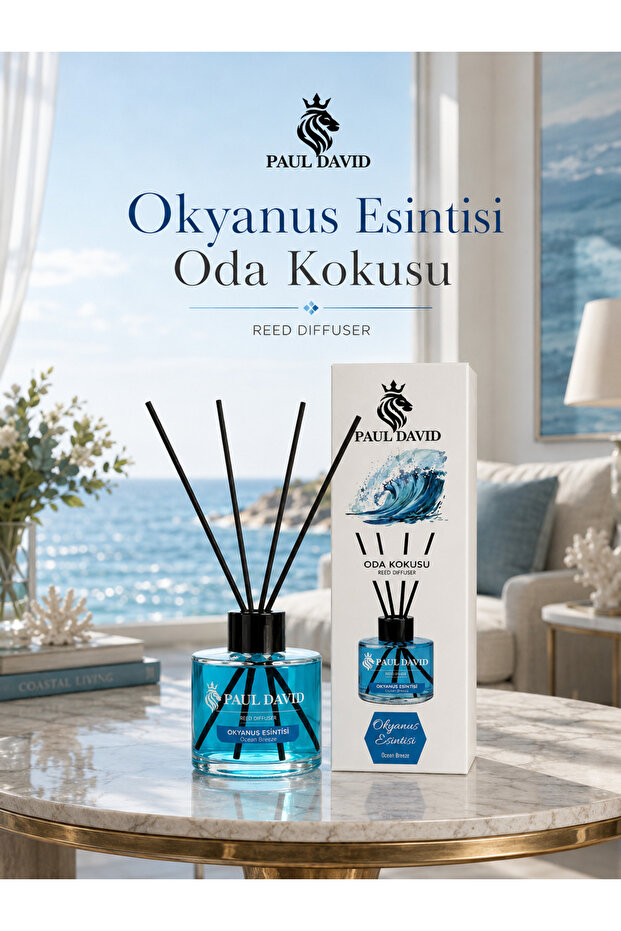 Okyanus Esintisi Yüksek Koku Yayılımlı Dekoratif Bambu Çubuklu Oda Kokusu 145 ml - 1