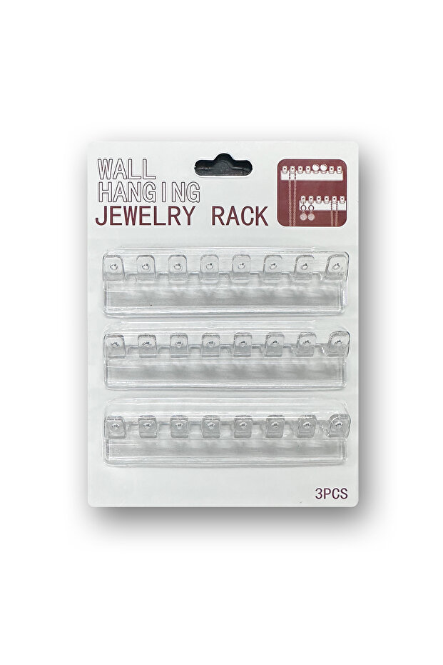 3pcs 3/6/12/18pcs Necklace Storage Rack, Bracelet And Earrings Link With 8 Hooks, Anti-Tangle Wall-M