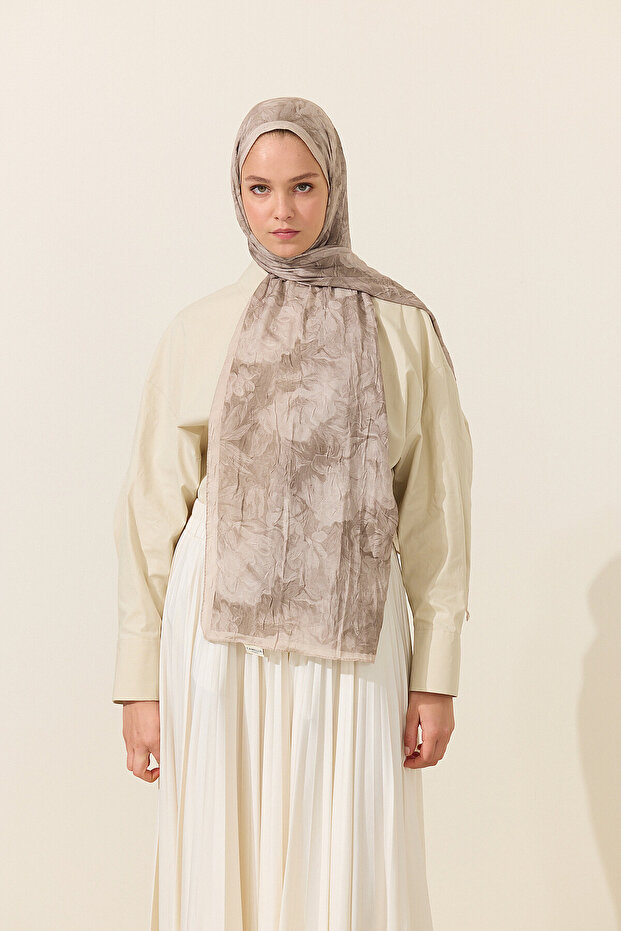Monaco Kraş Shawl-Beige