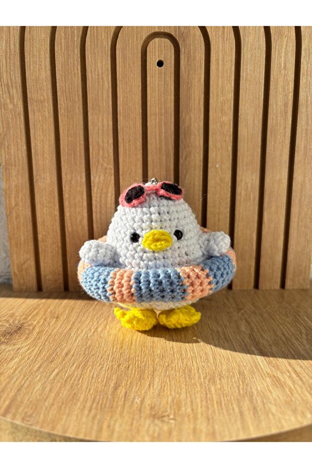Duck Organic Amigurumi Keychain