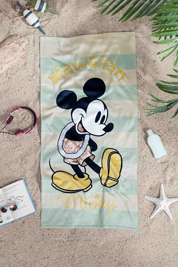 Mickey Mouse Hawaii Disney Licensed Velvet Beach Towel 60X120 cm