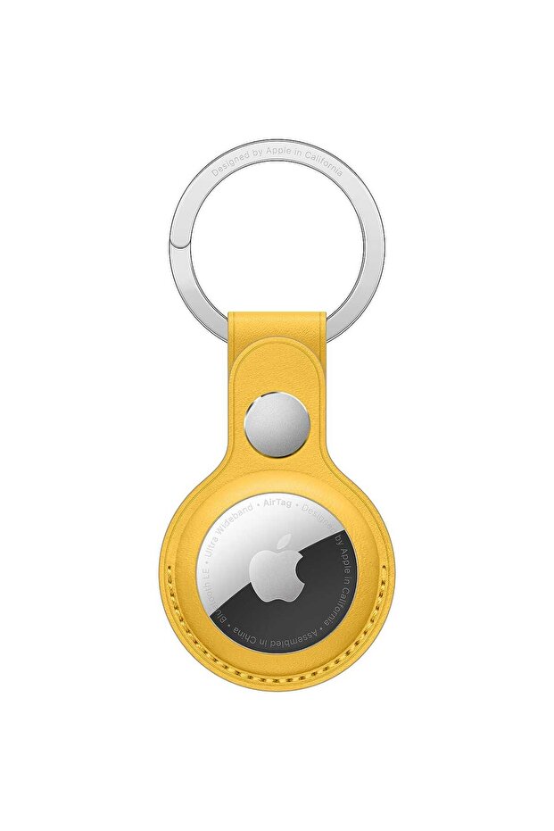 AirTag Leather Key Ring, Meyer Lemon