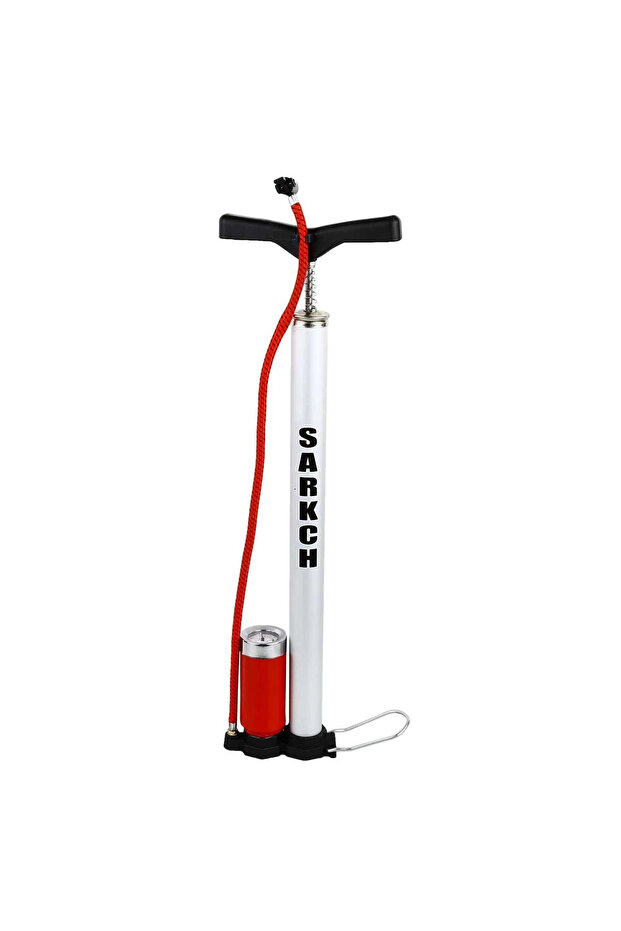 Chrome Pump Bicycle Motor Wheel Inflator with Indicator Mk4820Ye