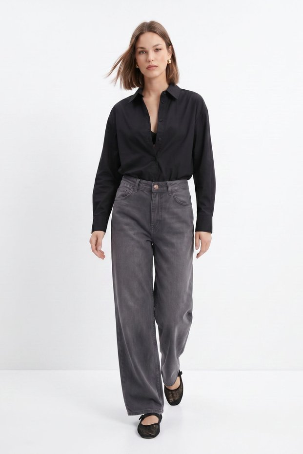 Dark Smoked Wide Leg Trousers 1062