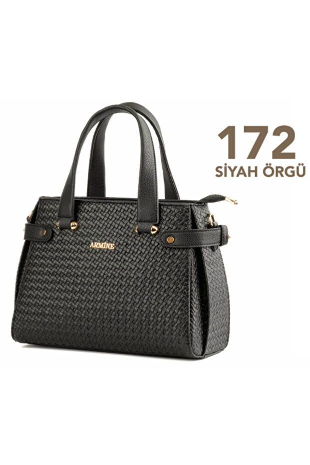 172 حقيبة محبوكة سوداء