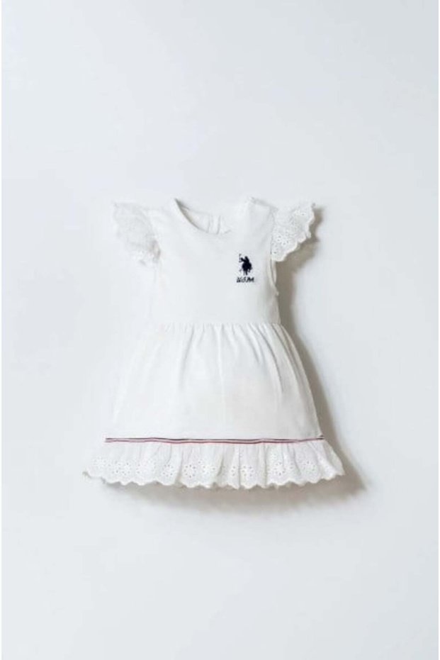 Baby Girl Scalloped Dress 6 Months-5 Years White